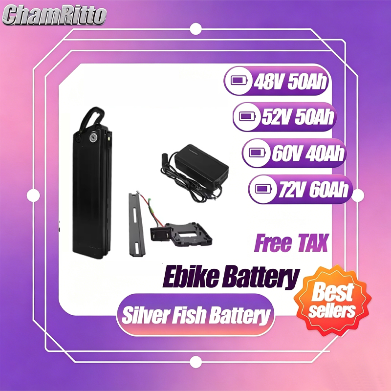 Electric Bicycle Battery 72V 30Ah - 48V Elektrofahrrad 52V SilverFish Akku 60V20